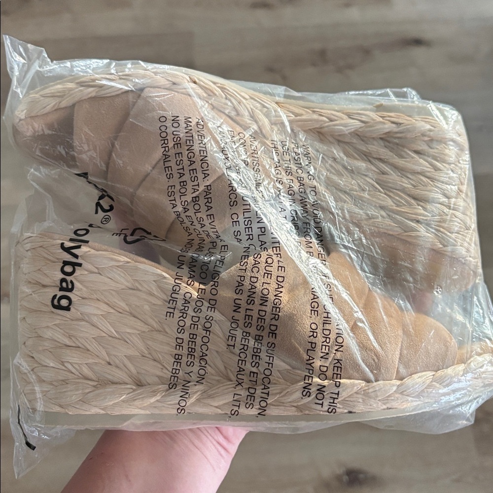 NEW [Vince] Gilian Suede Woven Wedge Heel Espadrille Padded Sandals Women’s 8 - Picture 13 of 13